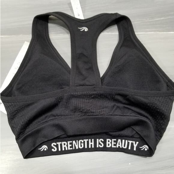 Ideology Sports Bra Bralette Low-Impact Racerback Black Small - Picture 4 of 7
